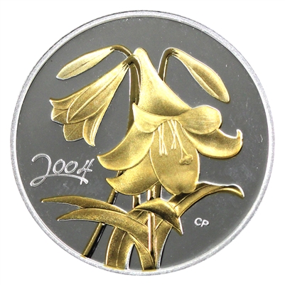 2004 Canada Easter Lily 50-cents Silver Proof_