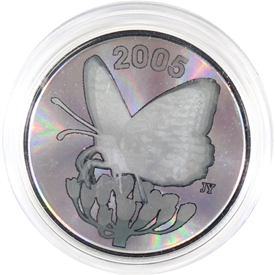 2005 Canada Fritillary Butterfly 50-cents Silver Proof_