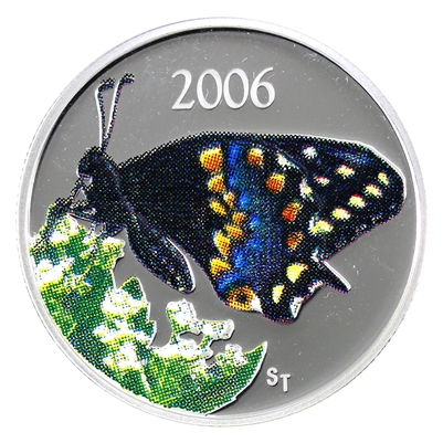 2006 Canada Short Tailed Swallowtail 50-cents Silver Proof_