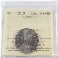 2010 Canada 50-cents ICCS Certified MS-66