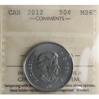 2012 Canada 50-cents ICCS Certified MS-65
