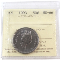 1993 Canada 50-cents ICCS Certified MS-66