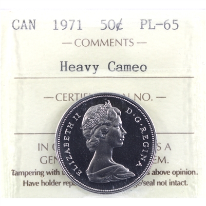 1971 Canada 50-cents ICCS Certified PL-65 Heavy Cameo
