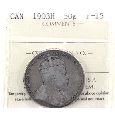1903H Canada 50-cents ICCS Certified F-15