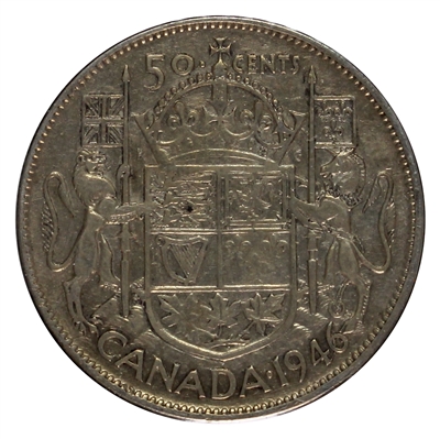 1946 Chip In 6 Canada 50-cents Fine (F-12)