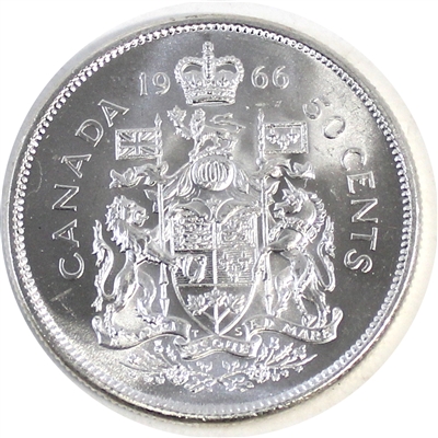 1966 Canada 50-cents Choice Brilliant Uncirculated (MS-64)