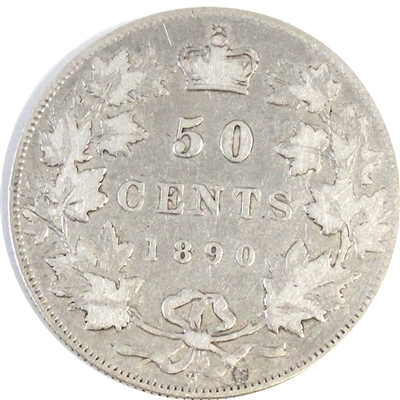1890H Canada 50-cents VG-F (VG-10) $