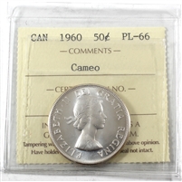 1960 Canada 50-cents ICCS Certified PL-66 Cameo