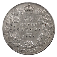 1909 Canada 50-cents Very Fine (VF-20) $