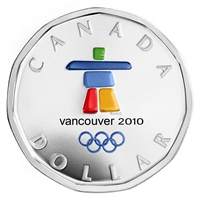 2010 Canada Sterling Silver Lucky Loonie - Inukshuk (Light Toning)