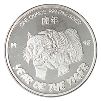 1998 Year of the Tiger 1oz. Fine Silver Round (No Tax)