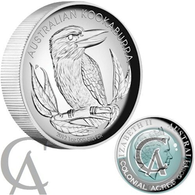 2012 Australia $1 Kookaburra High Relief Silver Proof (No Tax)