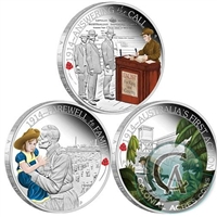 2014 Australia 1/2oz. Anzac Spirit 3-coin Silver Proof Set (No Tax)