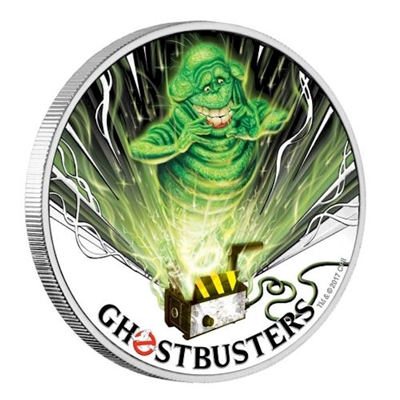 2017 Tuvalu $1 Ghostbusters - Slimer Proof Silver Coin (No Tax)
