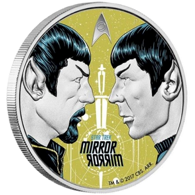 2017 Tuvalu $1 Star Trek - Mirror, Mirror Silver Proof (TAX Exempt)