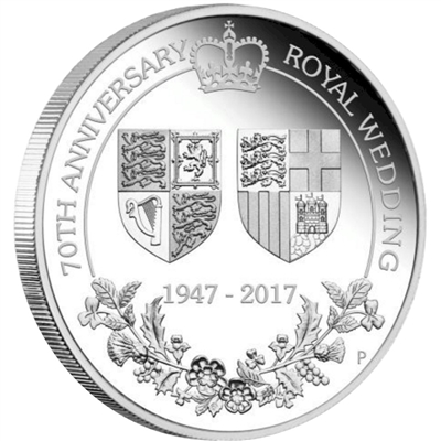 2017 Australia $1 70th Anniversary of the Royal Wedding Silver Proof (No Tax)