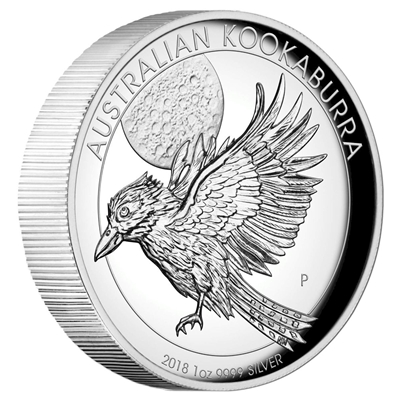 2018 Australia $1 Kookaburra High Relief 1oz. Silver Proof (No Tax)