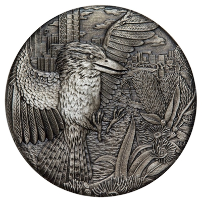 2018 Australia $2 Kookaburra Antiques High Relief Silver (No Tax)