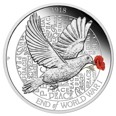 2018 Australia $1 100th Anniversary of the End of WWI 1oz. Silver Proof (No Tax)