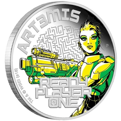 2018 Tuvalu $1 Ready Player One - Art3mis 1oz. Silver Proof (No Tax)
