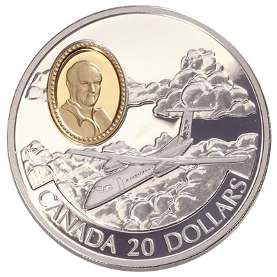 1999 Canada $20 Aviation - de Havilland DHC-8 Dash 8 Sterling Silver