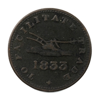 UC-12B2 1833 Upper Canada To Facilitate Trade Half Penny Token F-VF (F-15)