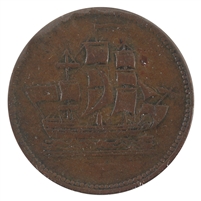 PE-10-7 No Date PEI Ships, Colonies & Commerce Token Very Fine (VF-20)