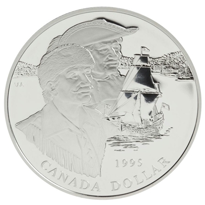 1995 Canada 325th Anniversary Hudson's Bay Company B.U. Silver Dollar
