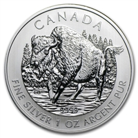 2013 Canada $5 Wildlife Series - Wood Bison 1oz .9999 Fine Silver (No Tax)