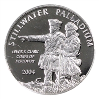 2004 Stillwater Lewis & Clark 1/10oz. .9995 Palladium Round (Flaws)