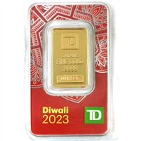TD Bank 5 Grams .9999 Fine Gold Bar in Diwali 2023 Package (No Tax)