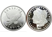 Sunshine or Silvertowne Mint 1oz. .999 Silver Round (TAX Exempt) DL-C (Various Designs)