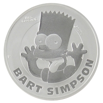 Tuvalu 2022 $1 Bart Simpson 1oz. .9999 Silver (No Tax)