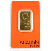 Valcambi Suisse 20g .9999 Gold Bar in Original Package (No Tax)