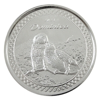 Dominica 2021 $2 1oz. Fine Silver (No Tax) Capsule lightly scuffed