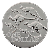 2020 Australia $1 Red Kangaroo Frosted 1oz. .999 Silver (No Tax) Light spots