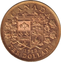 1913 Canada $10 Gold EF-AU (EF-45)