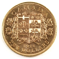 1912 Canada $10 Gold EF-AU (EF-45) $