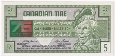 S18-Ba-175 Replacement 1996 Canadian Tire Coupon 5 Cents Uncirculated