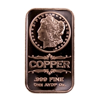 Morgan Dollar 1oz. .999 Fine Copper Bar