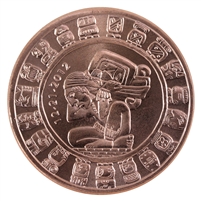 Mayan Calendar 1oz. .999 Fine Copper
