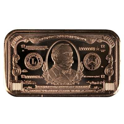 $1000 Cleveland Note Bar 1oz. .999 Fine Copper