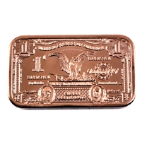 $1 Black Eagle Bar 1oz. .999 Fine Copper