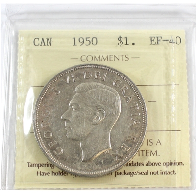 1950 Arnprior Canada Dollar ICCS Certified EF-40