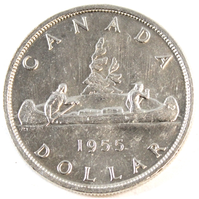 1955 Canada Dollar EF-AU (EF-45)
