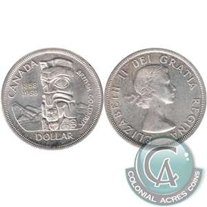 1958 Canada Dollar Almost Uncirculated (AU-50)
