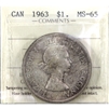 1963 Canada Dollar ICCS Certified MS-65 (XWF 269)