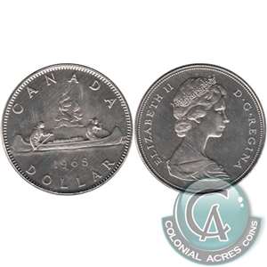 1968 Small Island Canada Nickel Dollar Brilliant Uncirculated (MS-63)