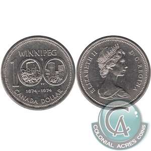 1974 Canada Nickel Dollar Uncirculated (MS-60)
