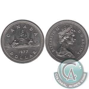 1977 Var. 2 Det. Jewel LWL Canada Nickel Dollar Circulated